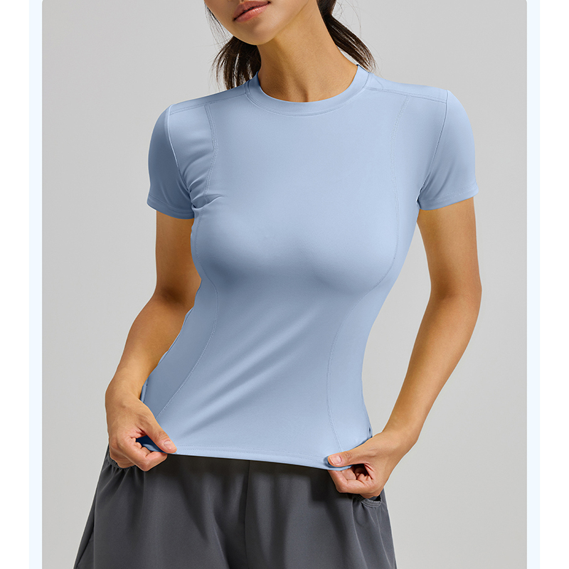 T Shirt Tight Fit - Женская облегающая футболка для йоги с