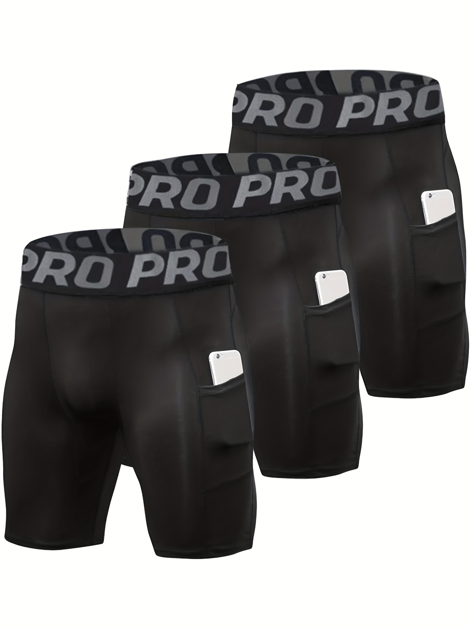 Compression Shorts Athletes - Мужские компрессионные шорты из трех упаковок